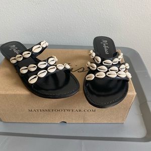 Never worn shell beach sandals